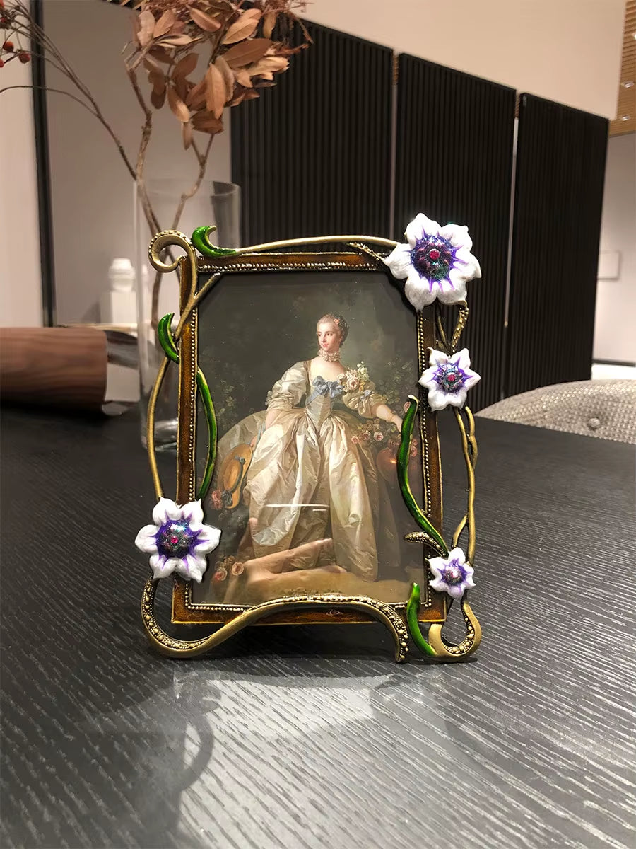 Ramă foto metalică retro