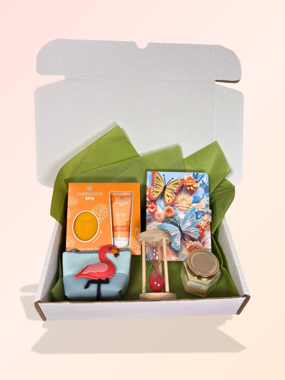 Set Cadou Tropical Spa cu set spa, mini pouche, notebook, clepsidra si lumanare.