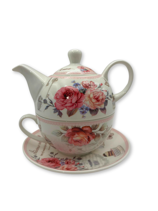 Set ceainic cu ceasca si farfurioara – cadou elegant pentru ceai