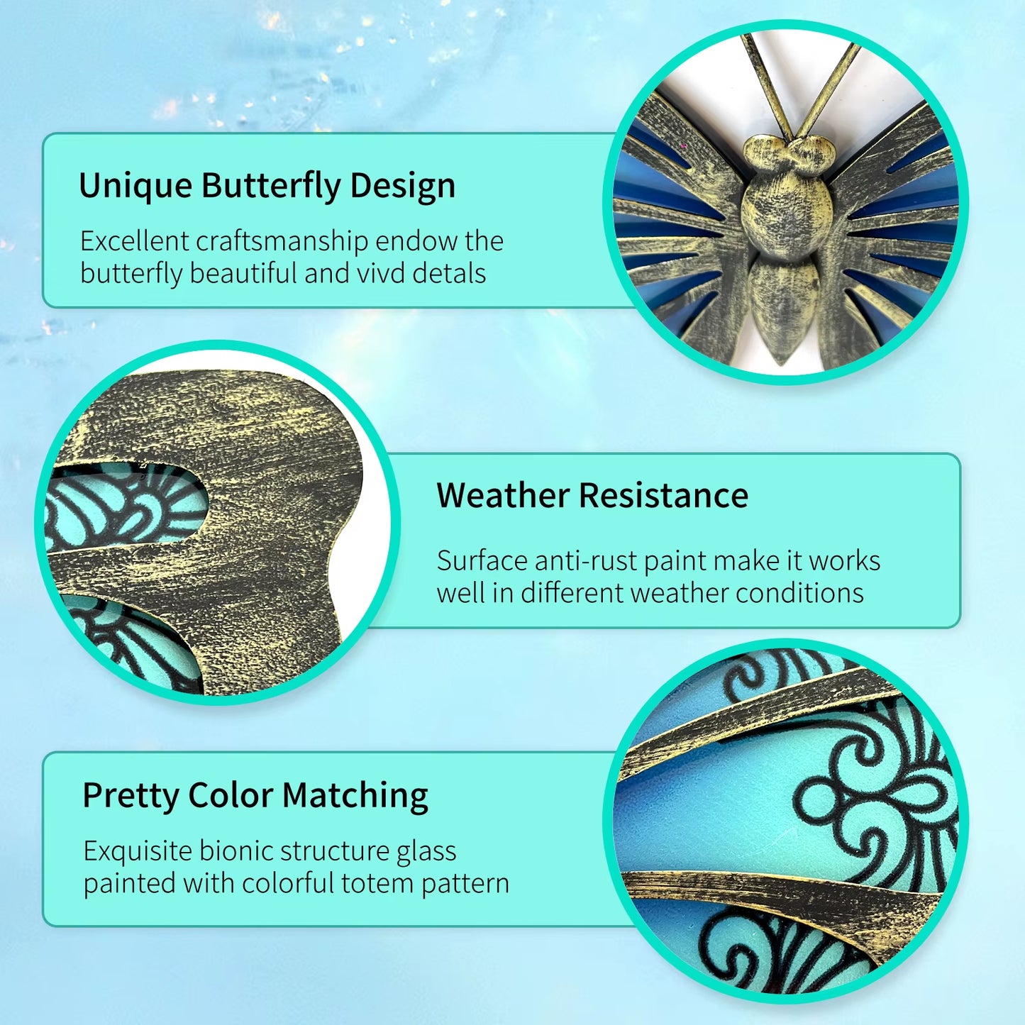 Tablou fluture din metal