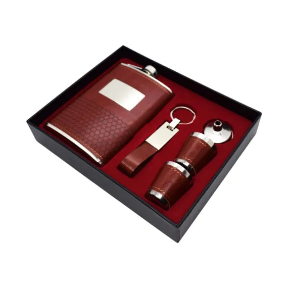 Set Cadou Sticla Inox cu 2 Pahare si Breloc