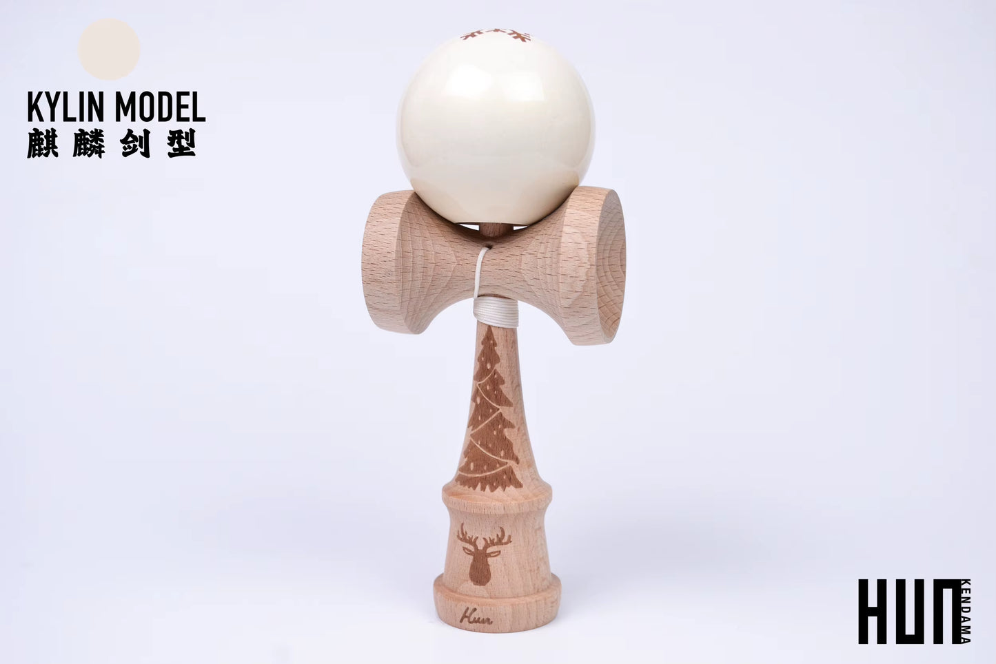 Kendama Originală Hunkendama – Pentru Începători și Profesioniști, Model Kylin, Material Fagus Sylvatica