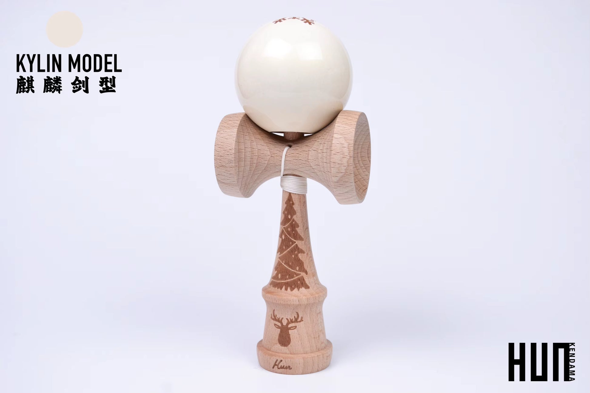 Kendama Originală Hunkendama – Pentru Începători și Profesioniști, Model Kylin, Material Fagus Sylvatica
