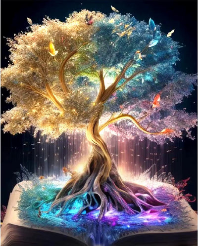 Tablou Decorativ 5D cu Diamante – Arborele Vieții