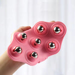 Rola de masaj cu șapte bile – pentru deblocarea meridianelor, masajul gambelor, tonifierea mușchilor și relaxare