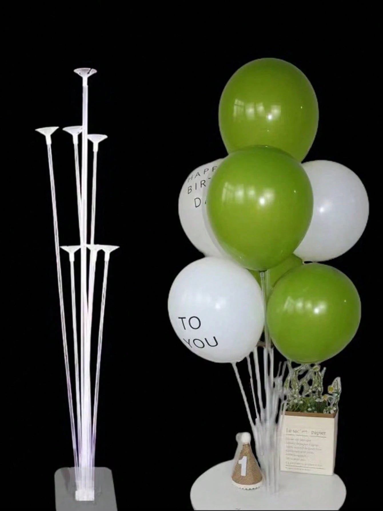 Set suporturi pentru baloane cu 7 capete, 70 cm
