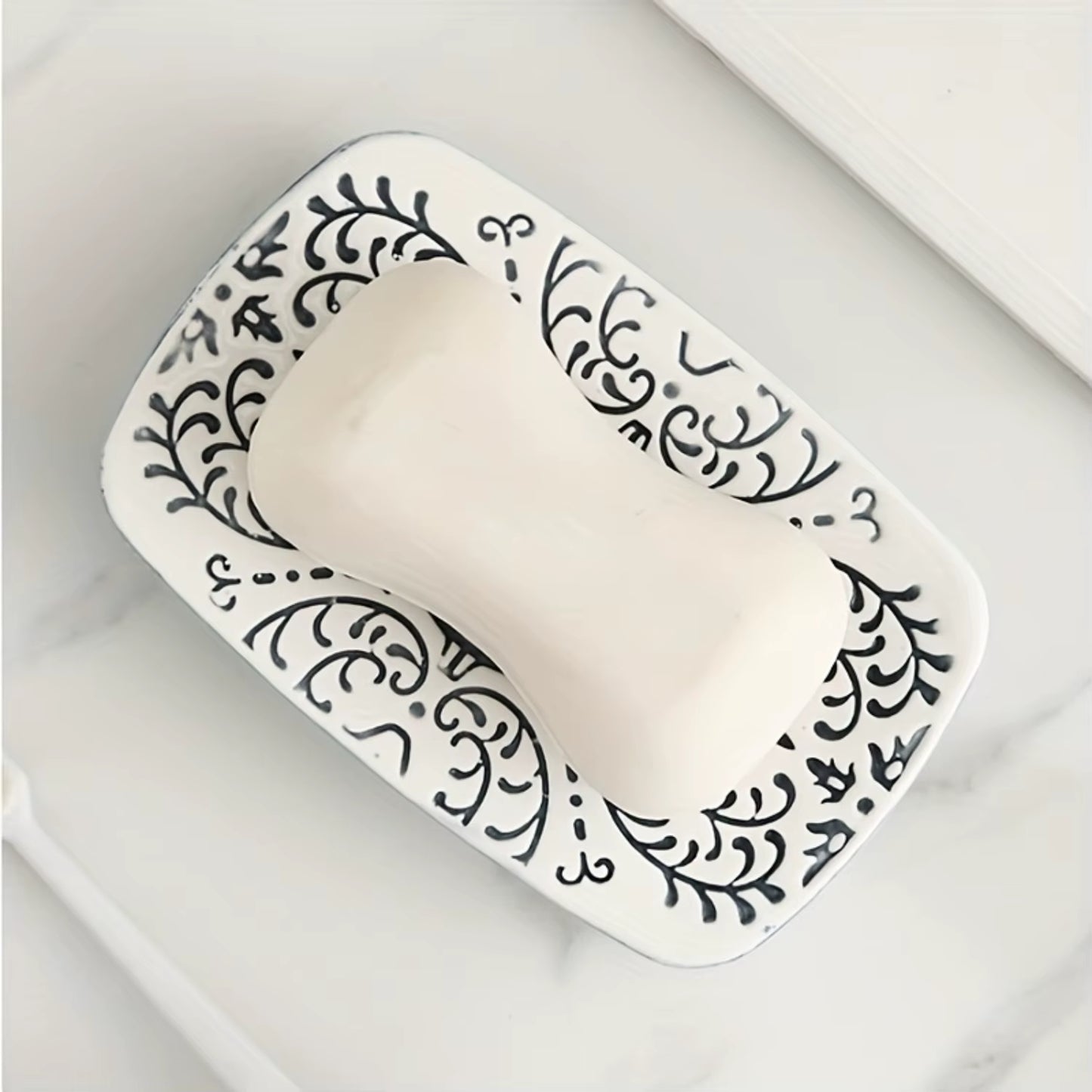 Set de 4 piese pentru baie în stil boem din ceramică 