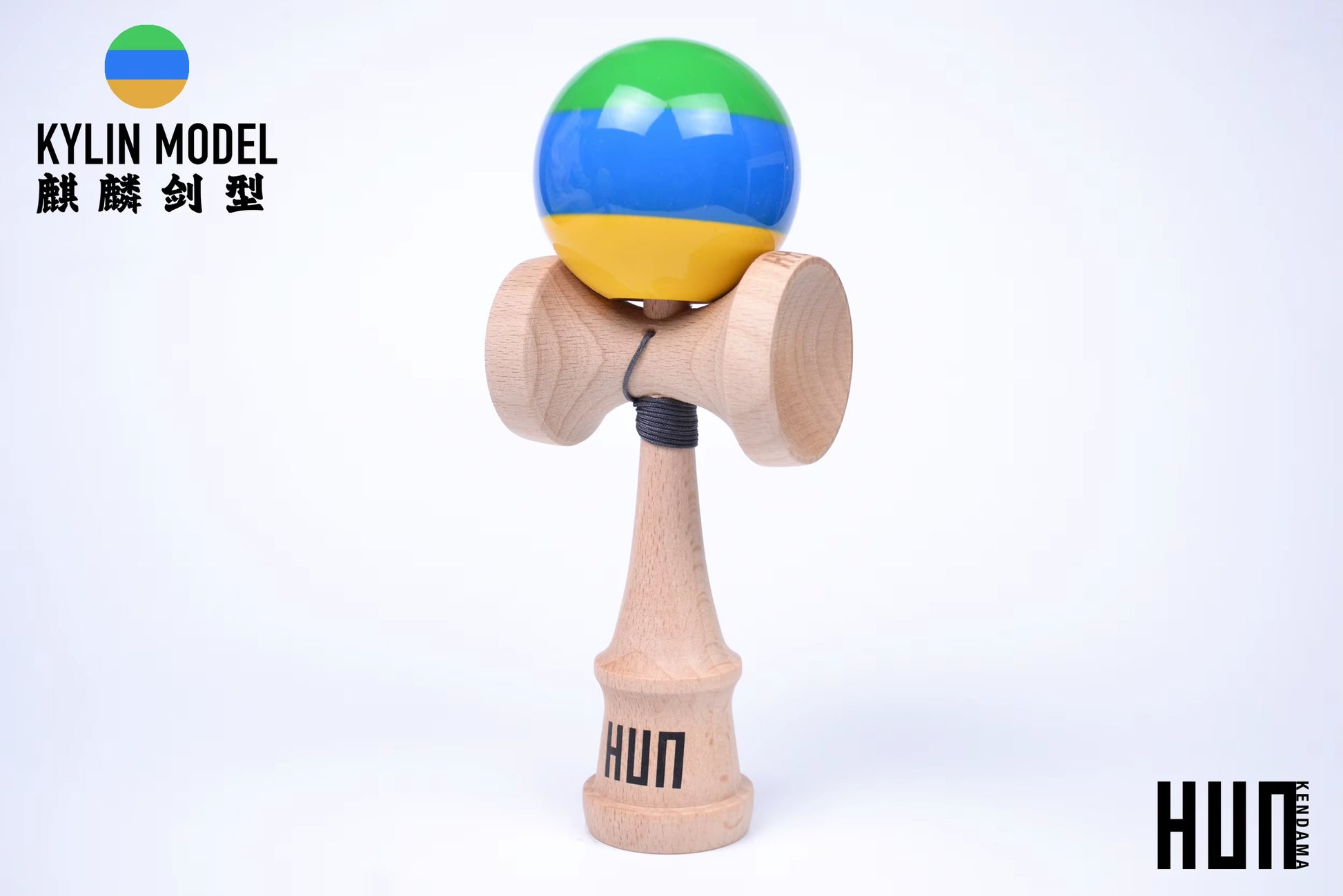 Kendama Originală Hunkendama – Pentru Începători și Profesioniști, Model Kylin, Material Fagus Sylvatica