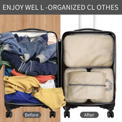 Set de 5 cuburi de compresie pentru călătorii