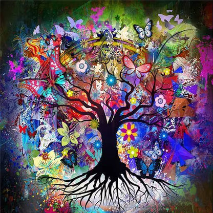 Tablou Decorativ 5D cu Diamante – Arborele Vieții