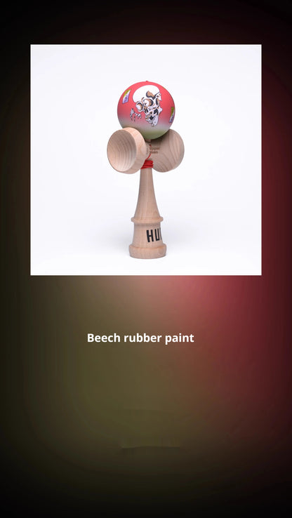 Kendama HUN Gechuan – Model Guofang, Pro Beech, Seria Ukiyo-E, vopsea cauciucată