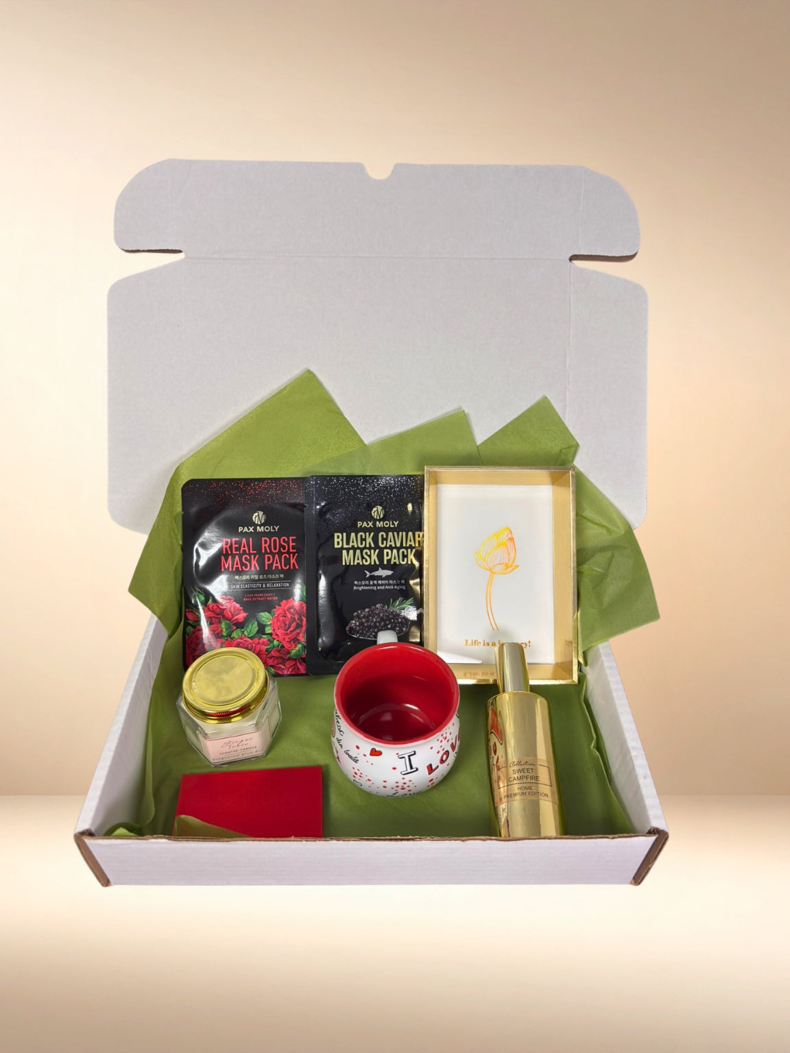 Set Relax & Glow–Masti Faciale, Rama Foto, Lumanare, Cana, Card