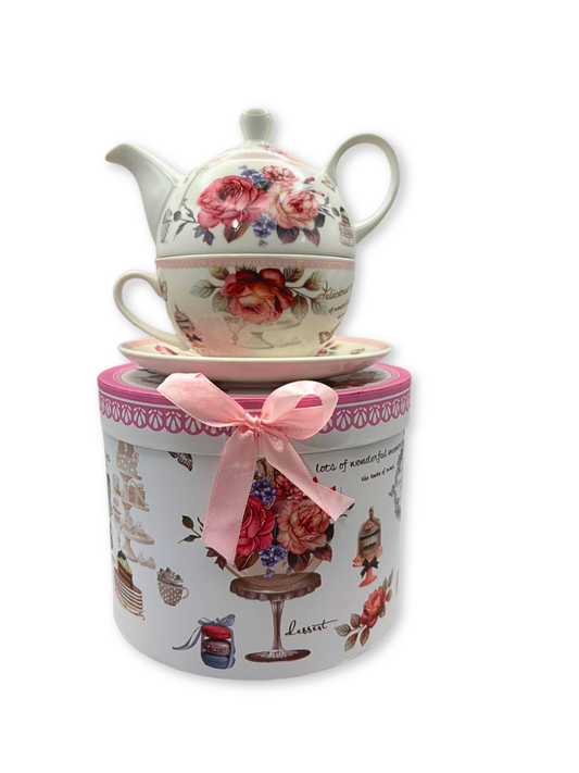 Set ceainic cu ceasca si farfurioara – cadou elegant pentru ceai