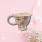 Cana ceramica cu model floral