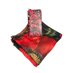 Set cadou POPPY ELEGANCE – Esarfa si portofel cu design floral