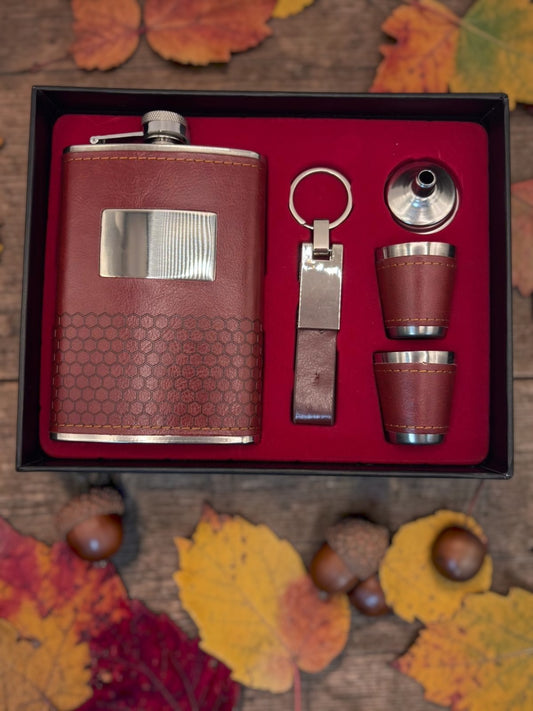 Set Cadou Sticla Inox cu 2 Pahare si Breloc