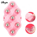 Rola de masaj cu șapte bile – pentru deblocarea meridianelor, masajul gambelor, tonifierea mușchilor și relaxare