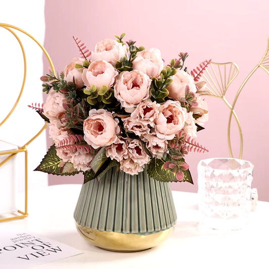 Bujori Artificiali din Mătase 