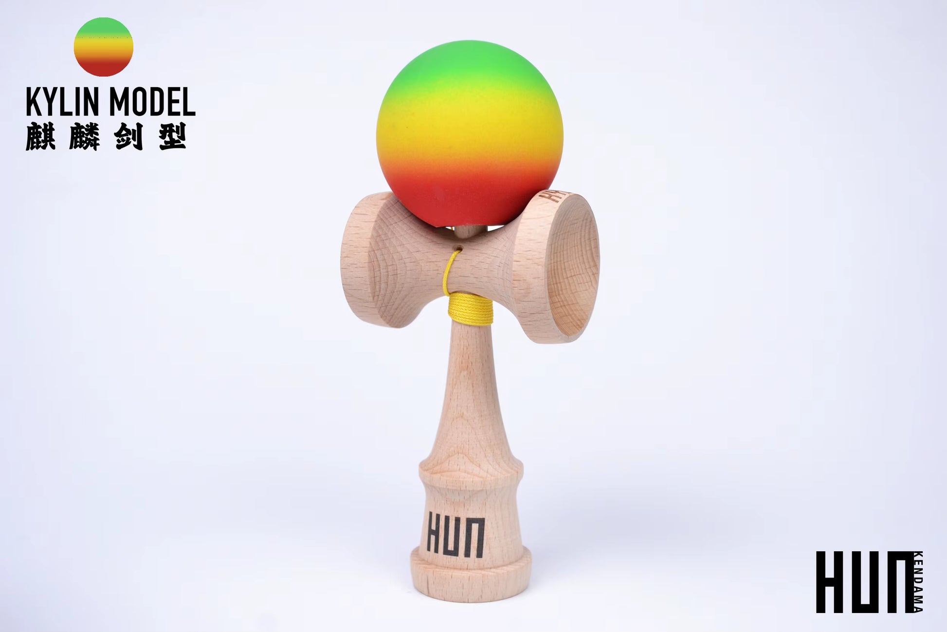Kendama Originală Hunkendama – Pentru Începători și Profesioniști, Model Kylin, Material Fagus Sylvatica