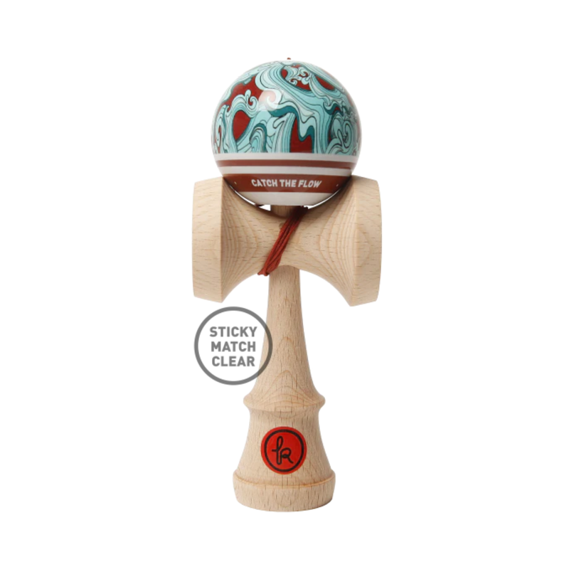 Kendama Europe Record Bloody Ocean MC cu lac Grip Varnish si Match Clear