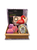 Set cadou Flamingo Glow – rasfat colorat si relaxare – rasfat colorat si relaxare
