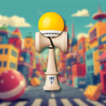 KENDAMA KROM POP LOL YELLOW