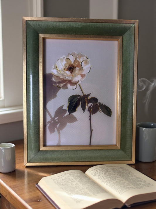 Rama foto eleganta din catifea verde cu margini aurii