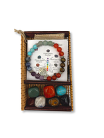 set chakra energy cu bratara pietre naturale si cristale colorate pentru echilibru energetic