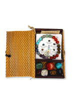 set chakra energy cu bratara pietre naturale si cristale colorate pentru echilibru energetic