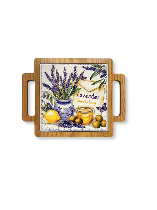 Suport lemn cu insert ceramic Lavender – Suport oale